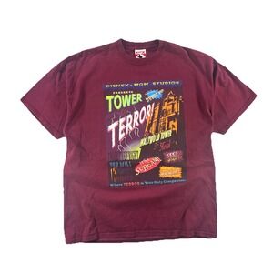 Vintage Mickey INC Twilight Zone Tower Of Terror T-Shirt Mens XL 90s Promo Theme